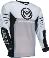 MOOSE OFFROAD Qualifier® Jersey Black/White 5XL - Durable Polyester, Performance Cuffs, Pro-Rider Tested for Off-Road Vehicles