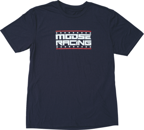 Moose Offroad All-American T-Shirt in Navy – XL, 3030-24421, Comfortable 50% Polyester, 25% Cotton, 25% Rayon Blend, Made in USA