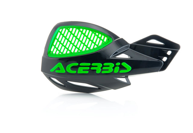 Acerbis Vented Uniko Handguard for MX Bikes - Black/Green, Part #2072671043
