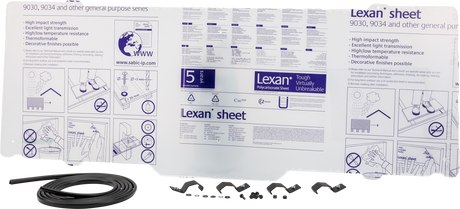 OPEN TRAIL Rear Windshield for Polaris Ranger XP 900 & 1000 Diesel HST - Clear Polycarbonate