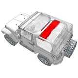 DS18 JK-SBAR/BK.HT Soundbar System for Jeep JK/JKU 2007-2018 Fits 4x8 Inch Speakers - Black