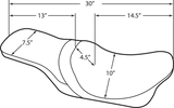 Drag Specialties Seats Predator 2-Up Seat with Smooth Finish for Harley-Davidson FL Models 1997-2007 - Part #0801-0367
