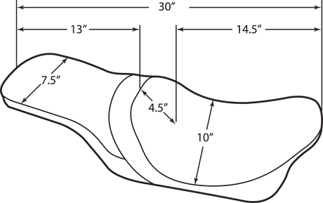 Drag Specialties Seats Predator 2-Up Seat with Smooth Finish for Harley-Davidson FL Models 1997-2007 - Part #0801-0367