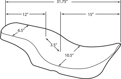 DRAG SPECIALTIES SEATS Spoon Seat for Harley Road King 1997-2007, Fits All Drag and Most H-D Sissy Bars (Part #0801-0442)