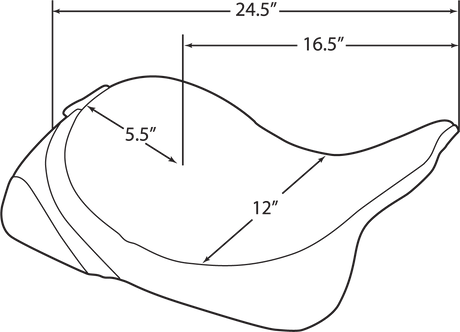 Drag Specialties Seats Solo Seat with Driver Backrest for Harley FLT 1997-2007 - Model 0801-0491