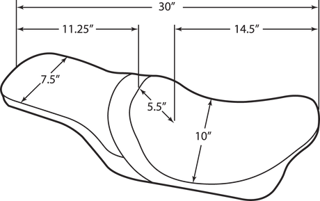 Drag Specialties Seats Predator 2-Up Seat – Smooth Fit for Harley-Davidson FLHR 1994-1996