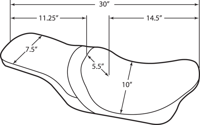 Drag Specialties Seats Predator 2-Up Seat – Smooth Fit for Harley-Davidson FLHR 1994-1996
