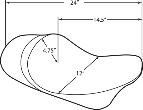 Drag Specialties Seats Low Profile Solo Seat for Harley FLHR 1997-2007 with EZ-ON Mount System