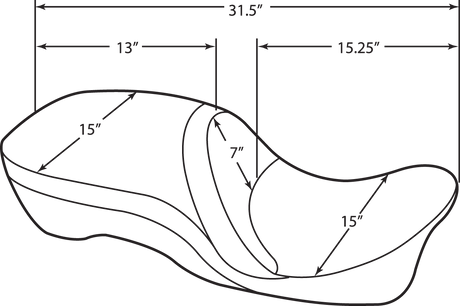 Drag Specialties Seats Touring Pillow Seat for Harley Davidson FL 2009-2023 with Cooler-Reflective Leather and Urethane Foam