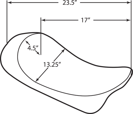 Drag Specialties Seats Low Solo Seat for Harley FL Models 2008-2023 | 3/16" ABS Thermoformed with Carpeted Bottom