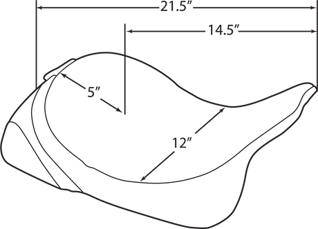 DRAG SPECIALTIES SEATS Solo Seat with Driver Backrest for Harley-Davidson FL Models 2008-2025 (Part No. 0801-0886)