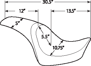 Drag Specialties Seats Predator Seat with Smooth Finish for Harley FL (1984-1999) - Part Number 0802-0401