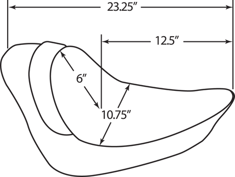 DRAG SPECIALTIES SEATS Solo Seat with Driver Backrest for Harley FL/FX 2006-2017 - Smooth, Cooler Ride