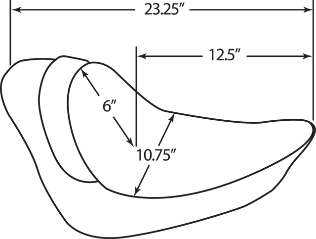 DRAG SPECIALTIES SEATS Solo Seat with Driver Backrest for Harley FL/FX 2006-2017 - Smooth, Cooler Ride