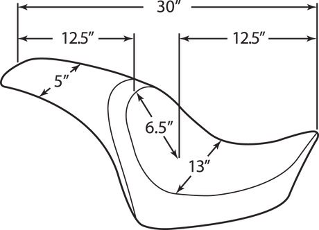 Drag Specialties Seats Predator Seat for Harley FXS/FLS 2011-2017 with Custom Foam and ABS Base