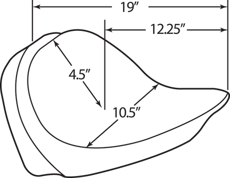 Drag Specialties Seats Solo Seat with Driver Backrest for Harley FL/FX 2000-2006 - Part 0802-0632