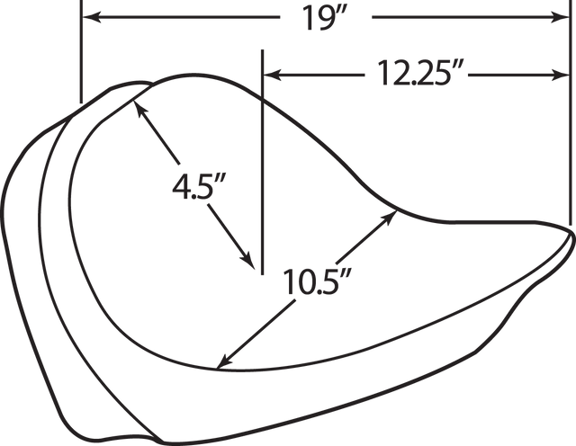 Drag Specialties Seats Solo Seat with Driver Backrest for Harley FL/FX 2000-2006 - Part 0802-0632