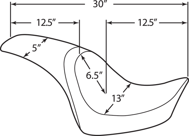Drag Specialties Seats Predator Seat for Harley FX/S, Smooth Finish, Fits 2011-2017 Models, Part Number 0802-0925