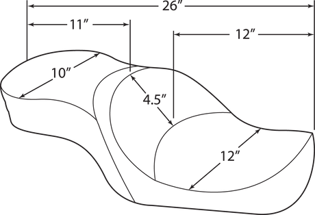 Drag Specialties Seats Low Profile Pillow Seat for XL '04-'22 - Part Number 0804-0261