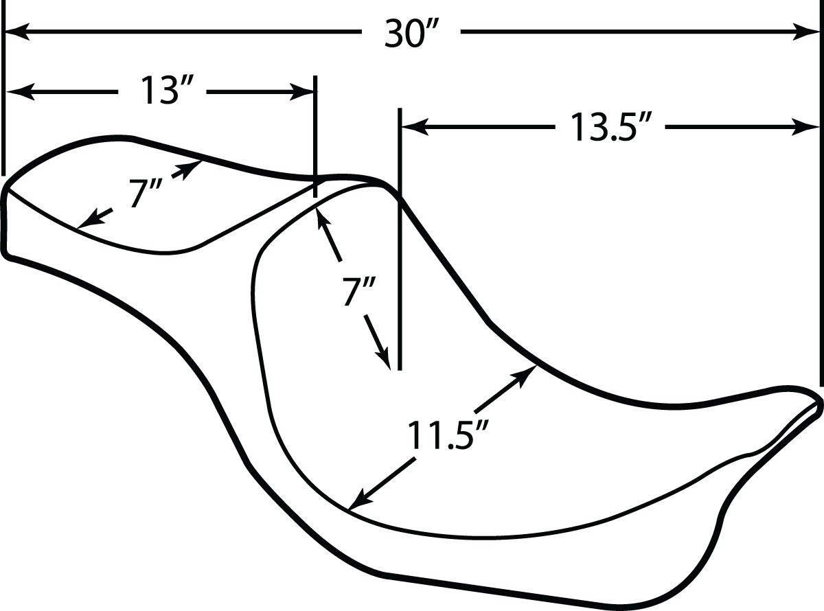 Drag Specialties Seats Predator III Double Diamond Seat with Red Stitching for Harley FXD/FLD 2006-2017 – Model 0803-0604