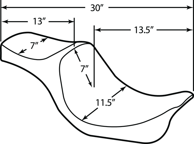 Drag Specialties Seats Predator III Double Diamond Seat with Red Stitching for Harley FXD/FLD 2006-2017 – Model 0803-0604