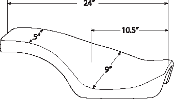 DRAG SPECIALTIES SEATS Spoon Seat - Smooth for XL '57-'78 with 3/16 inch ABS Thermoformed Base