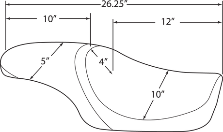 Drag Specialties Seats Predator Flame Stitched Seat for XL 1982-2003 with Custom Foam and ABS Base
