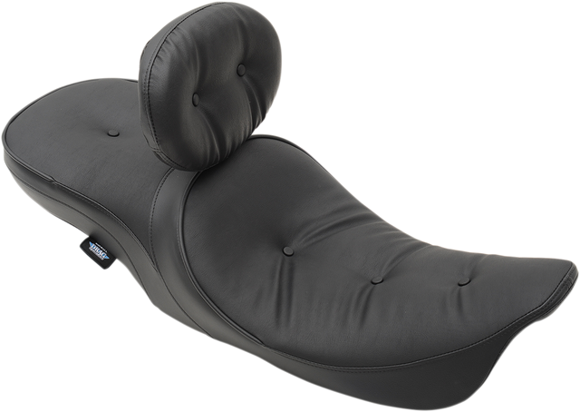 Drag Specialties Seats EZ Glide II Large Vinyl Backrest - Pillow, Adjustable Forward-Rearward Fit for Harley-Davidson Touring and Softail Models (Part #0822-0189)