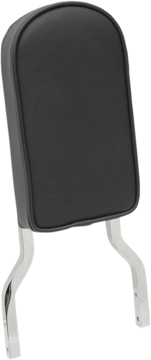 Drag Specialties Seats Tall Square Sissy Bar Pad with Piping - Black | Fits Harley-Davidson and More, Part 0822-0296