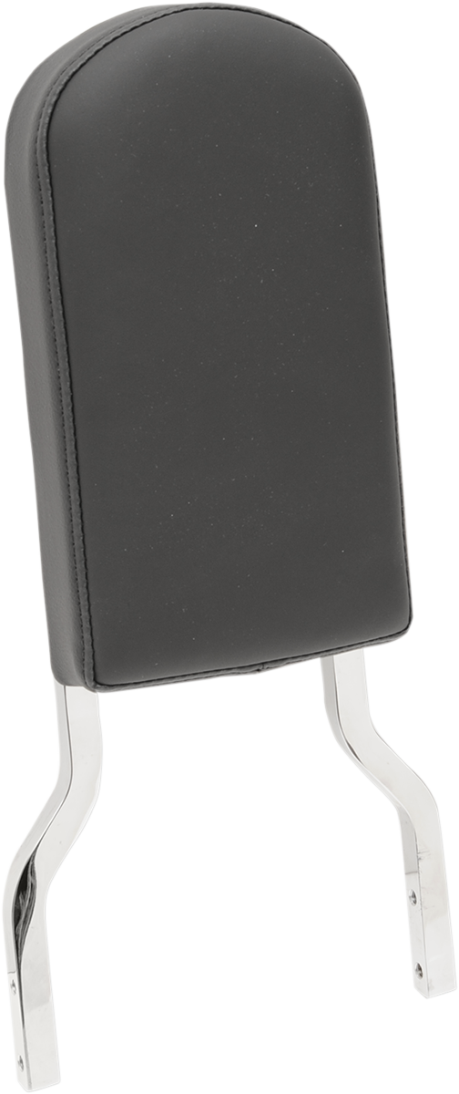 Drag Specialties Seats Tall Sissy Bar Pad - Smooth Black with Solar Reflective Leather Top - Fits Harley-Davidson and 9/16"x2" Drag Specialties Sissy Bars