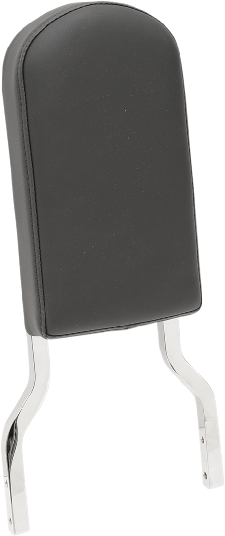 Drag Specialties Seats Tall Sissy Bar Pad - Smooth Black with Solar Reflective Leather Top - Fits Harley-Davidson and 9/16"x2" Drag Specialties Sissy Bars