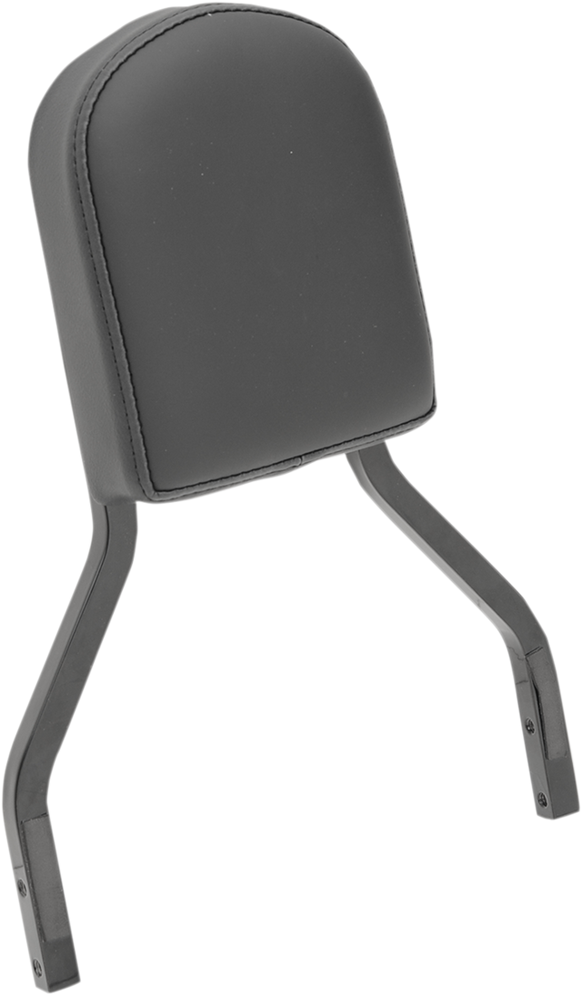 Drag Specialties Seats Short Sissy Bar Pad with Solar Reflective Leather Top - Black, Fits 9/16"x2" Harley-Davidson and Drag Specialties Sissy Bars