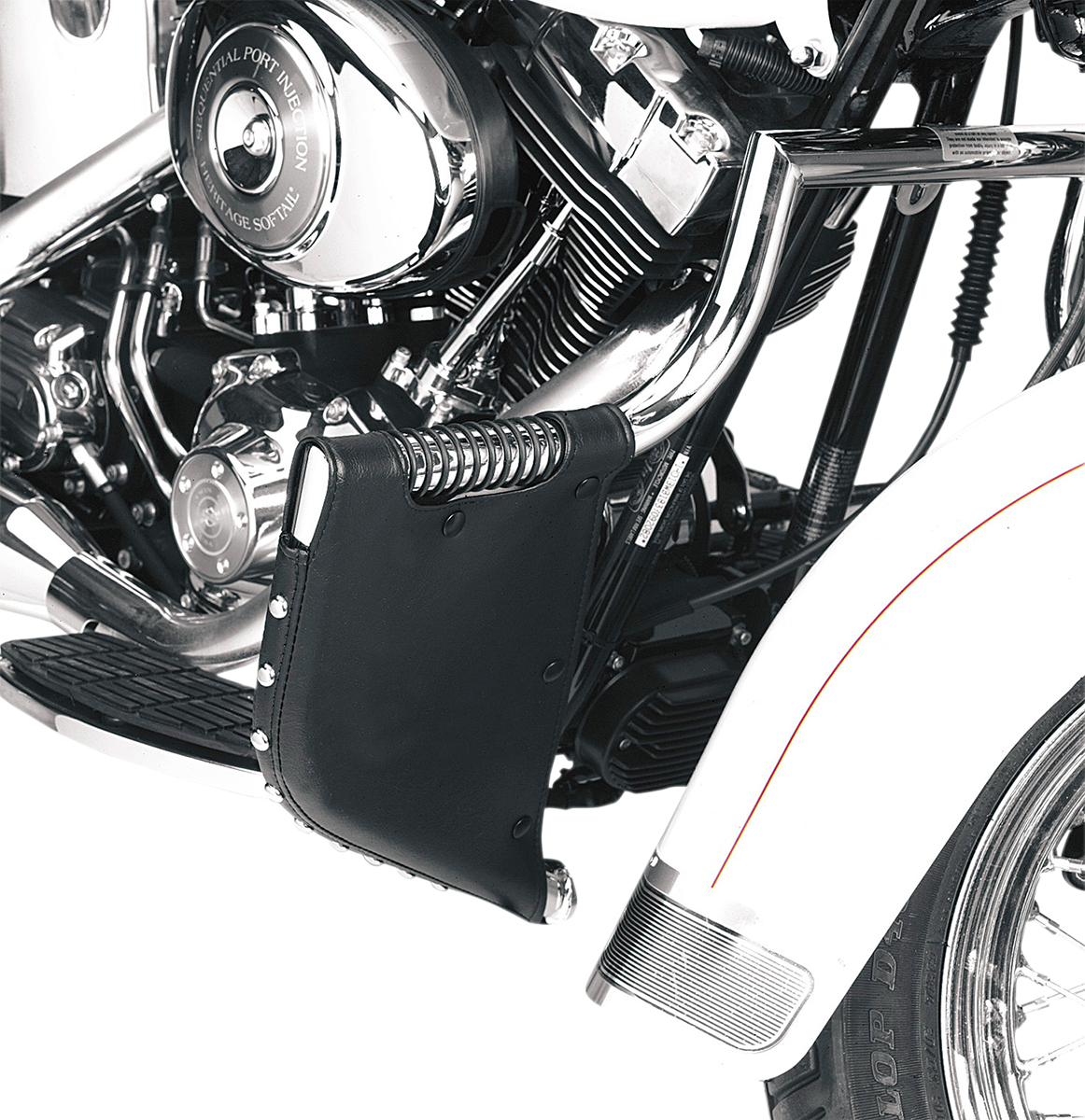 Drag Specialties Seats Studded Lower for Harley-Davidson FLST with Water-Resistant Material and Extra Storage