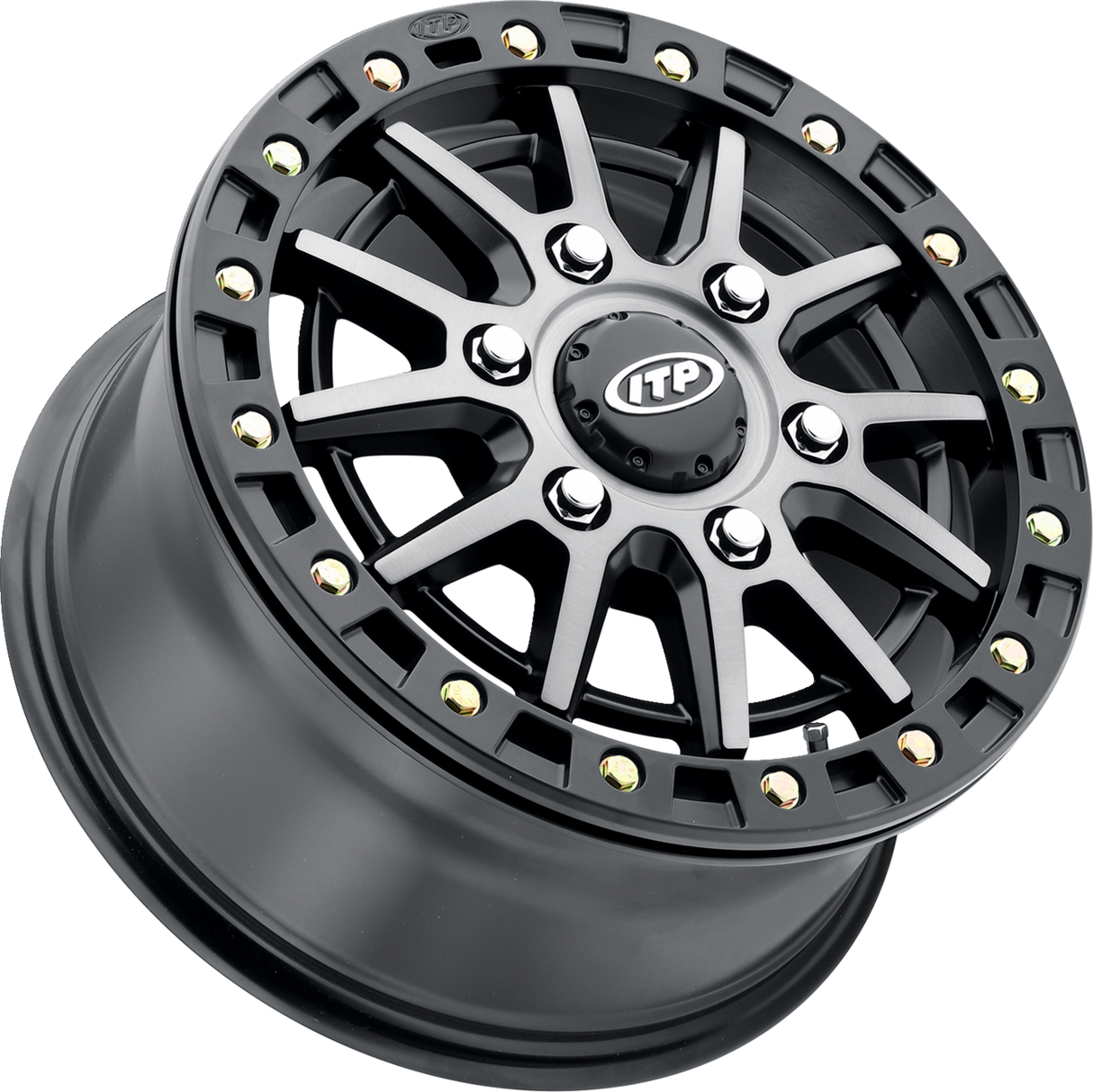 ITP Wheel - SD10 Beadlock - Front/Rear - Brushed Gray w/Black - 15x7 - 6/5.5 - 78.9 mm 1522771720B