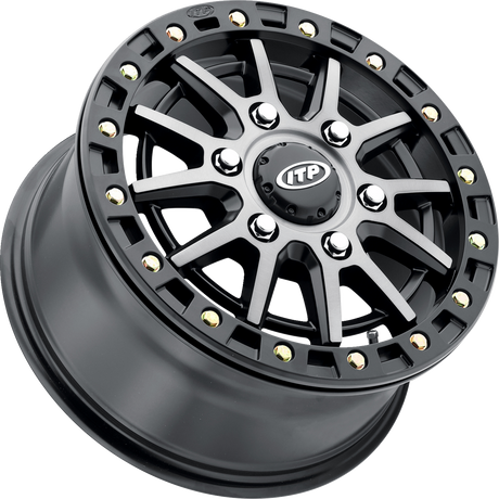 ITP Wheel - SD10 Beadlock - Front/Rear - Brushed Gray w/Black - 15x7 - 6/5.5 - 78.9 mm 1522771720B