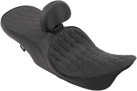 DRAG SPECIALTIES SEATS EZ Glide II Small Backrest with Solar Reflective Leather for Harley-Davidson Motorcycles - Part 0822-0133