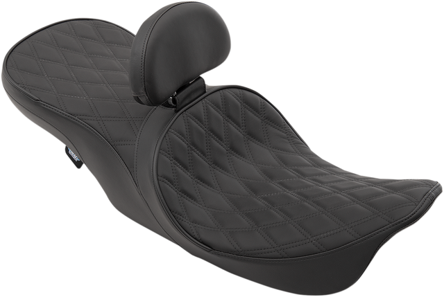 DRAG SPECIALTIES SEATS EZ Glide II Small Backrest with Solar Reflective Leather for Harley-Davidson Motorcycles - Part 0822-0133