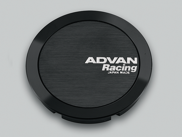 Advan Full Flat 63mm Black Centercap for 16-22 Toyota Tacoma and Honda Ridgeline