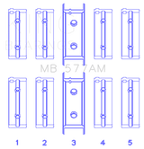 King Engine Bearings Mitsubishi 4G52 (Size +0.50mm) Main Bearing Set