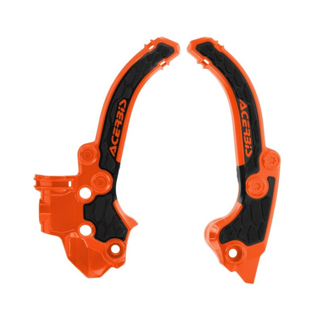 Acerbis 24+ KTM SX50 X-Grip Frame Guard - Orange/Black for KTM SX50 (2019-2023) and Similar Models