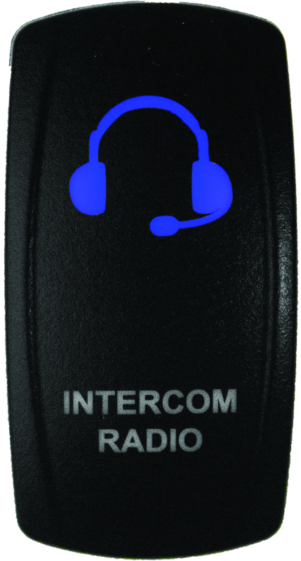 DragonFire Racing Lighted Switch with Blue LED for Powersports Vehicles - Part #522626