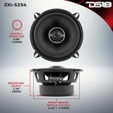 DS18 ZXI-5254 5.25-inch 60W RMS 2-Way Coaxial Car Speakers with Kevlar Cones for Automotive Audio