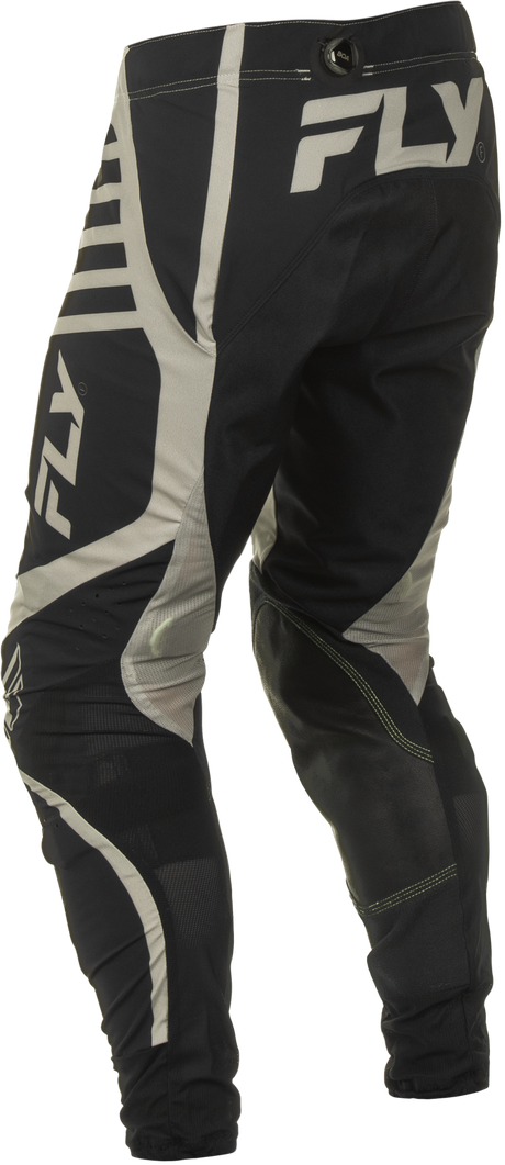 Fly Racing Lite Pants Black/Grey Size 32 – Lightweight Motorcycle Riding Gear with Mesh Panels and Adjustable Fit