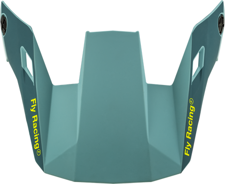Fly Racing Rayce Helmet Visor Matte Blue Stone / Hi Vis for Off-Road and Motocross Helmets, Sizes XS-LG