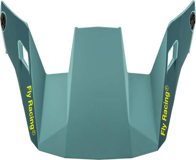 Fly Racing Rayce Helmet Visor Matte Blue Stone / Hi Vis for Off-Road and Motocross Helmets, Sizes XS-LG