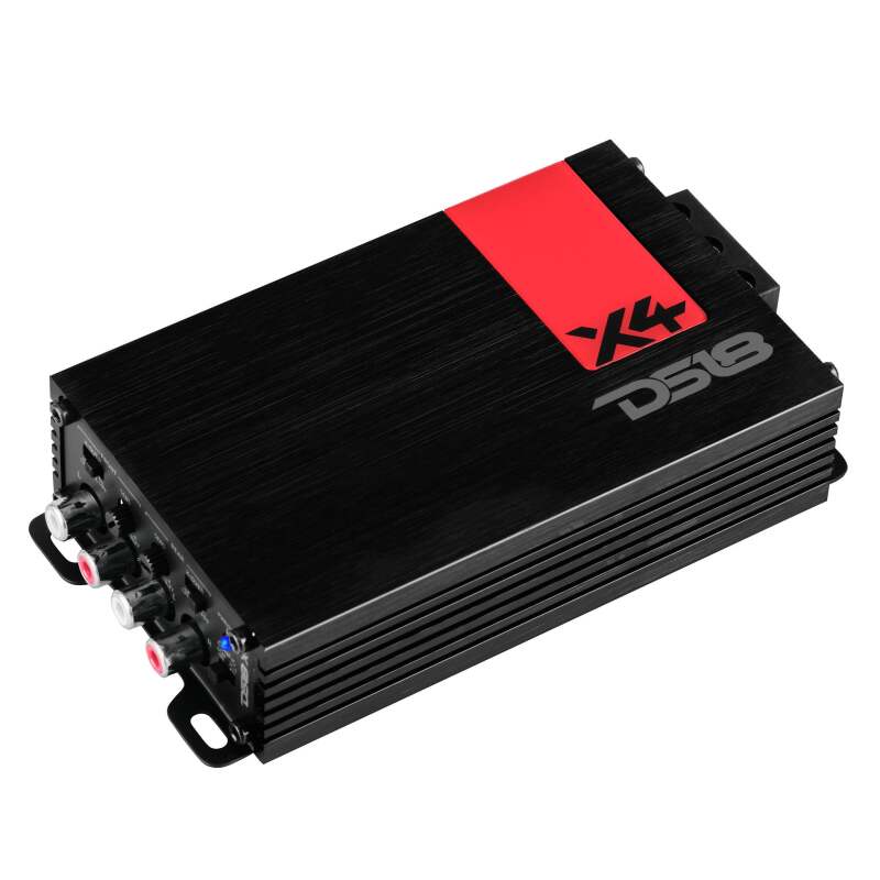 DS18 X4 4-Channel Class D Amplifier - 220W RMS at 4 Ohm, Compact Design for Car Audio Systems