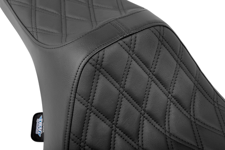 Drag Specialties Seats Predator III Double Diamond Seat for FLT/FLH 2023-2024 by DRAG SPECIALTIES SEATS Part 4686B - Black