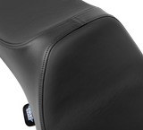 Drag Specialties Seats Predator III Extended Reach Seat for Harley FLH/FLT 2008-2024 with Black Solar Leather