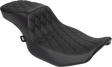 Drag Specialties Seats Performance Predator 2-Up Seat for Harley FLHX/FLTR 2023-2024 - Black Vinyl with Double Diamond Stitch - Part 4691B