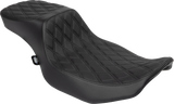 Drag Specialties Seats Performance Predator 2-Up Seat for Harley FLHX/FLTR 2023-2024 - Black Vinyl with Double Diamond Stitch - Part 4691B